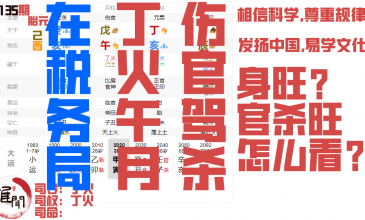 税务局工作的男命，丁火午月，伤官驾杀，取伤官为用，学历还可以。缩略图