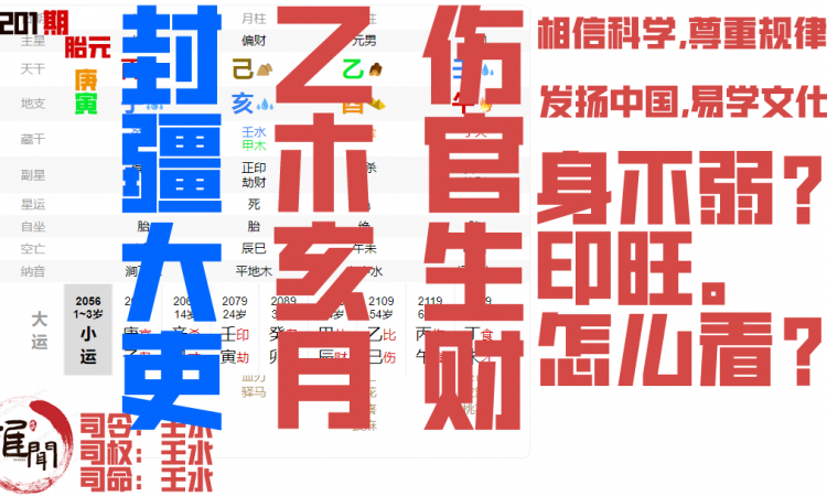 封疆大吏的八字，乙木亥月，寒木向阳，以丙火为用神，伤官生财格缩略图